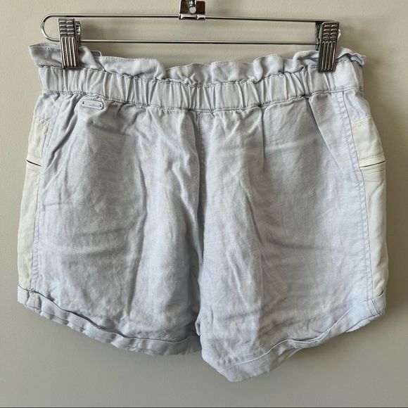 Aritzia Wilfred Paradis  Linen And Silk Pull On Shorts Light Blue - Picture 5 of 8